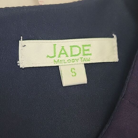 JADE MELODY TAN Navy Blue Dress Size Small - Picture 5 of 7